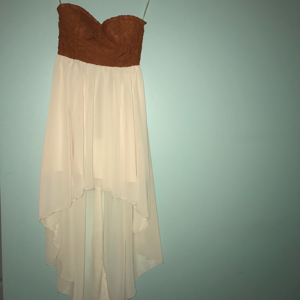 High low, strapless dress from Dainty Hooligan